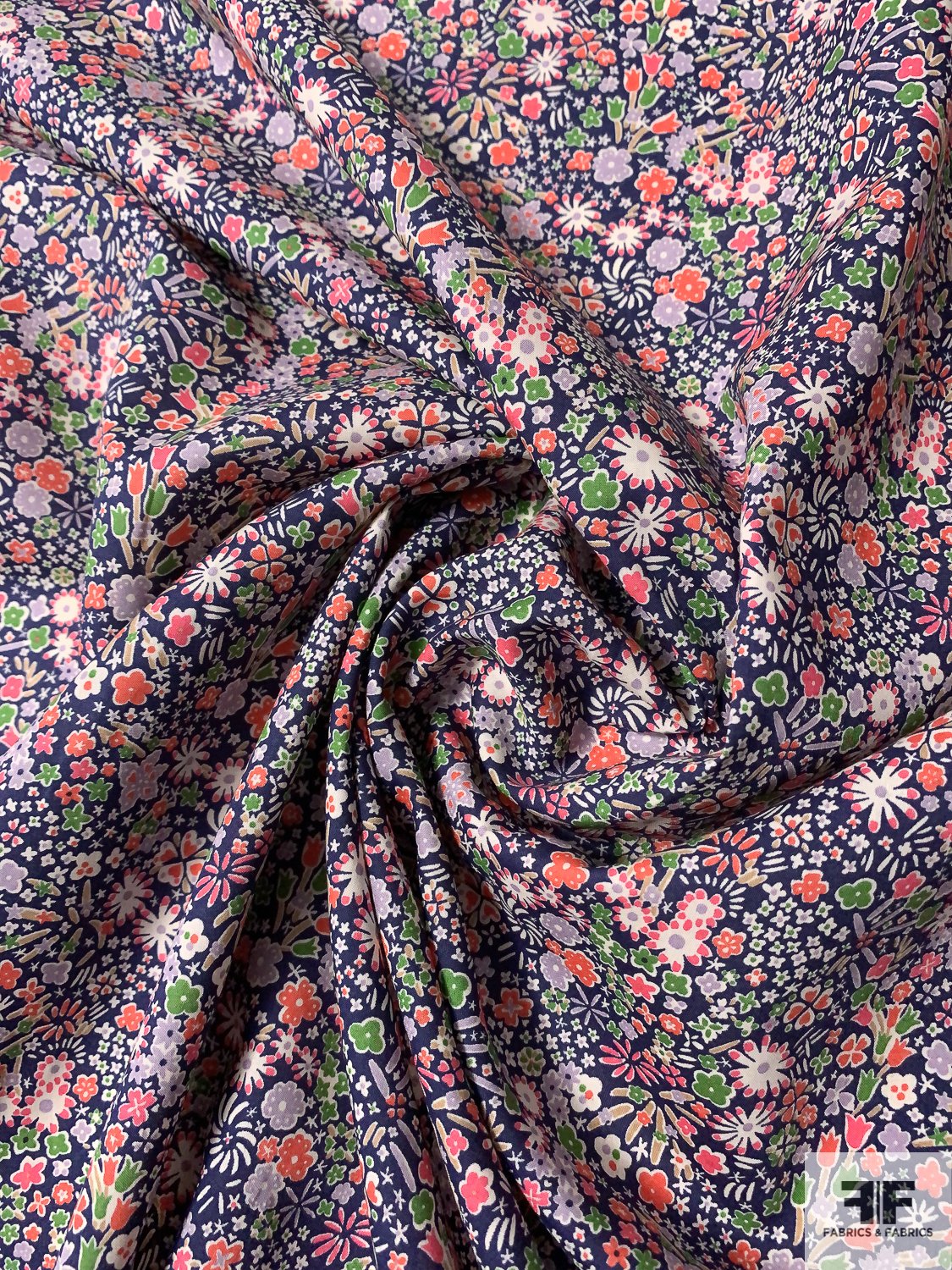 Liberty of London Ditsy Floral Printed Cotton Lawn - Navy