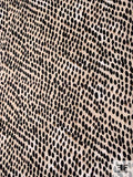 Brushstroke Spotted Stretch Cotton Sateen - Beige / Black / Tan