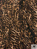 Italian Animal Pattern Stretch Brushed Cotton Sateen-Twill - Shades of Brown