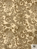 Paisley Printed Cotton Poplin - Tan / Beige