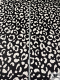 Jaguar Printed Stretch Cotton Sateen Panel - Black / White