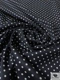 Ditsy Polka Dot Printed Cotton Sateen - Black / White