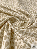 Cheetah Printed Cotton Twill - Ecru / Ivory