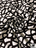Bold Web Printed Cotton Poplin - Black / Off-White