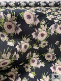 Adam Lippes Signature Floral Printed Silk and Cotton Lawn - Black / Green / Earth