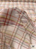 Plaid Printed Stretch Nylon Tulle - Multicolor Pastels