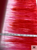 Tie-Dye Border Pattern Printed Cotton Poplin - Wine Red / White / Magenta