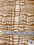 Coach Wavy Gingham Plaid Printed Cotton Voile - Light Brown / Off-White