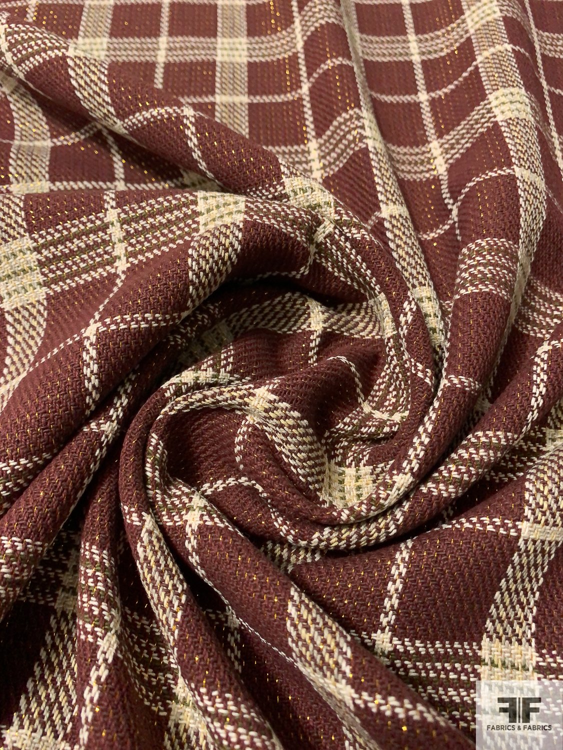 Cotton Blend Yarn-Dyed Plaid - Brown and Ecru – Lucky DeLuxe Fabrics