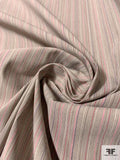 Vertical Microstriped Yarn-Dyed Stretch Medium-Weight Cotton Shirting - Multicolor Earth