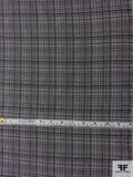 Web-Grid Yarn-Dyed Polyester Suiting - Black / White