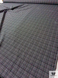 Web-Grid Yarn-Dyed Polyester Suiting - Black / White