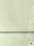 Gingham Yarn-Dyed Stretch Cotton Shirting - Lime / White / Pink