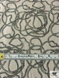 Loose Strings Printed Cotton Lawn - Grey / Dark Grey