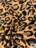 Leopard Printed Laundered Cotton Lawn - Golden Tan / Tan / Black