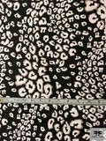 Leopard Printed Cotton Lawn - Black / White / Grey