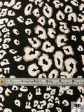 Leopard Printed Cotton Lawn - Black / White / Grey