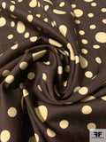 Multisize Polka Dot Printed Cotton Sateen - Chocolate Brown / Eggnog