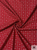 Japanese Bandana-Look Printed Cotton Lawn - Red / White / Black