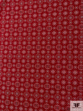 Japanese Bandana-Look Printed Cotton Lawn - Red / White / Black