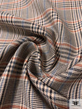 Glen Plaid Jacket Weight Yarn-Dyed Cotton - Beige / Navy / Burnt Orange / Blue-Grey
