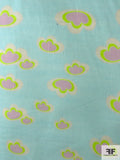 Jovial Cloud Graphic Printed Cotton Batiste - Seafoam / Lime / Grey
