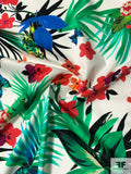 Tropical Printed Stretch Brushed Cotton Sateen - Multicolor