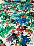 Tropical Printed Stretch Brushed Cotton Sateen - Multicolor