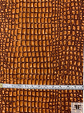 Reptile Pattern Lightweight Cotton Twill - Caramel / Brown / Black