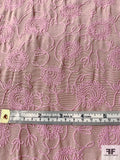 Made in France Brocade with Embroider-Like Floral Pattern on Ottoman Base - Pink / Sand