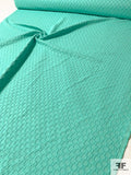 Honeycomb Pattern Stretch Brocade - Aquamarine