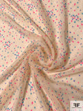 Confetti Printed Silk Chiffon - Nude / Hot Pink / Turquoise / Purle