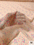 Confetti Printed Silk Chiffon - Nude / Hot Pink / Turquoise / Purle