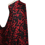 Abstract Dotted Printed Knit - Red/Black - Fabrics & Fabrics NY