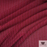 Textured Poly Knit - Maroon