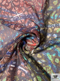 Abstract Bohemian Printed Silk Georgette - Multicolor