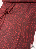 Shooting Stars Printed Silk Georgette - Maroon / Red