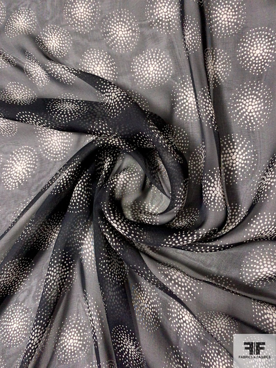 Black Silk Chantilly Lace Fabric: 100% Silk Fabrics from Italy by