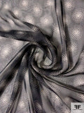 Italian Fireworks Graphic Printed Silk Chiffon - Black / Ivory
