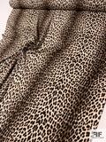 Animal Pattern Printed Silk Georgette - Brown / Black / White