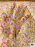 Small Floral Arches Printed Silk Chiffon - Multicolor