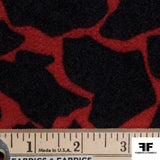 Giraffe Animal Printed Wool- Red/Black