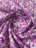 Liberty-Like Ditsy Floral Printed Cotton Lawn - Purple / Lavender / Orchid / White