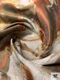 Marble Pattern Brocade - Copper / Bronze / Antique Gold / Light Grey