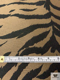 Animal Pattern Fused Brocade - Black / Antique Dusty Gold