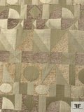Apparel and Home Dec Double-Sided Geometric Chenille Brocade - Earth Tones