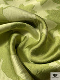 Italian Pamella Roland Floral Silk Blend Brocade - Kiwi / Lime