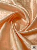 Italian Reversible Abstract Jacquard Brocade - Deep Blushy Peach