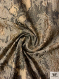 French Abstract Metallic Brocade - Antique Gold / Bronze