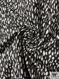Animal-Like Pattern Twill Weave Reversible Brocade - Black / White